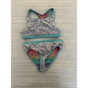 Eddie Bauer Girls 10 Reversible Swimsuit